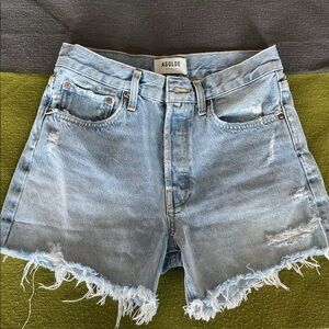 AGOLDE PARKER Women's Long Denim Shorts-SWAPMEET-Size 25